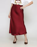 ZES Basic Sateen Rok Midi Wanita MELWB014
