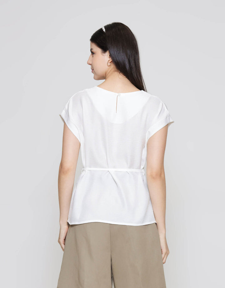 ZES Overlap Semi Kimono Blouse Wanita MELWT017