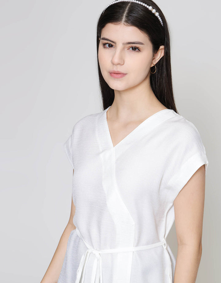 ZES Overlap Semi Kimono Blouse Wanita MELWT017