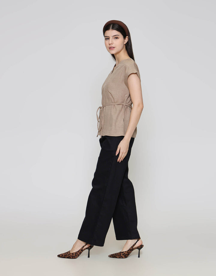 ZES Overlap Semi Kimono Blouse Wanita MELWT017