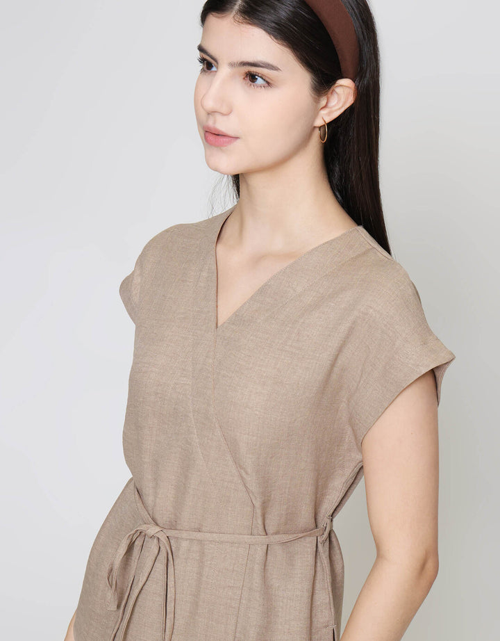 ZES Overlap Semi Kimono Blouse Wanita MELWT017
