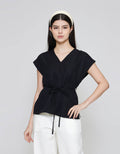 ZES Overlap Semi Kimono Blouse Wanita MELWT017