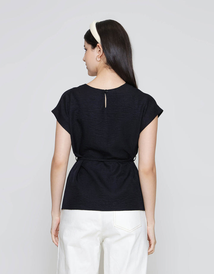 ZES Overlap Semi Kimono Blouse Wanita MELWT017