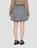 ZES Plaids With Belt Rok Mini Wanita MELWB015