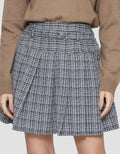 ZES Plaids With Belt Rok Mini Wanita MELWB015