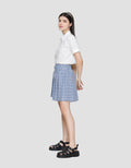 ZES Plaids With Belt Rok Mini Wanita MELWB015