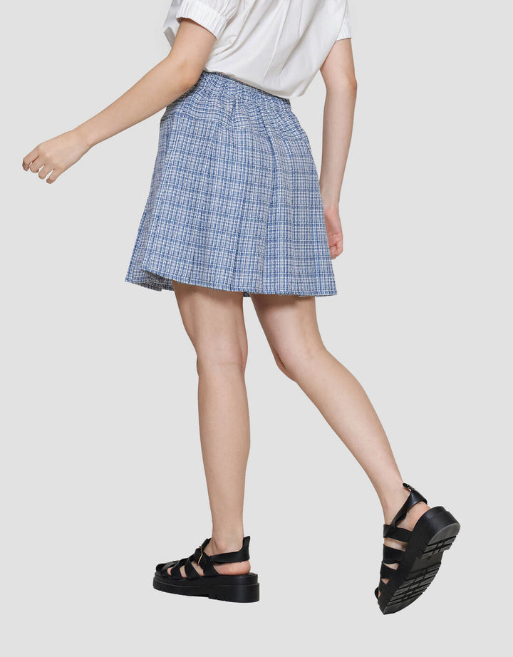 ZES Plaids With Belt Rok Mini Wanita MELWB015