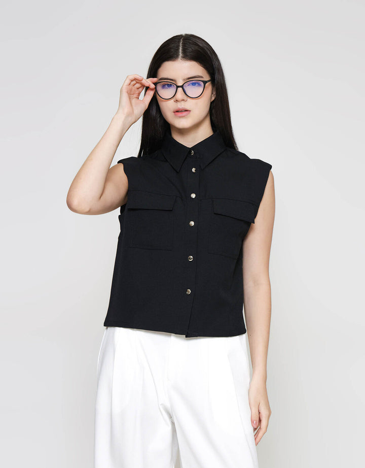 ZES Double Pocket Kemeja Wanita MELWT019