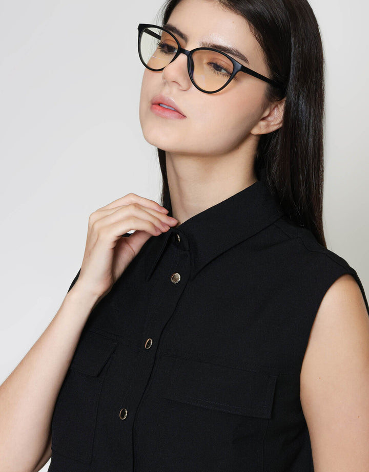 ZES Double Pocket Kemeja Wanita MELWT019