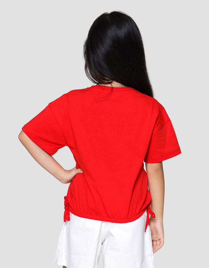 Little M Enzym Pita Samping Kaos Anak Perempuan