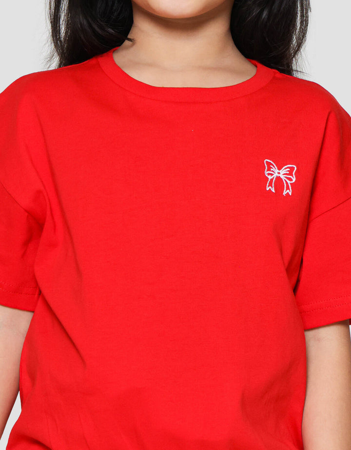 Little M Enzym Pita Samping Kaos Anak Perempuan