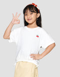 Little M Enzym Pita Samping Kaos Anak Perempuan