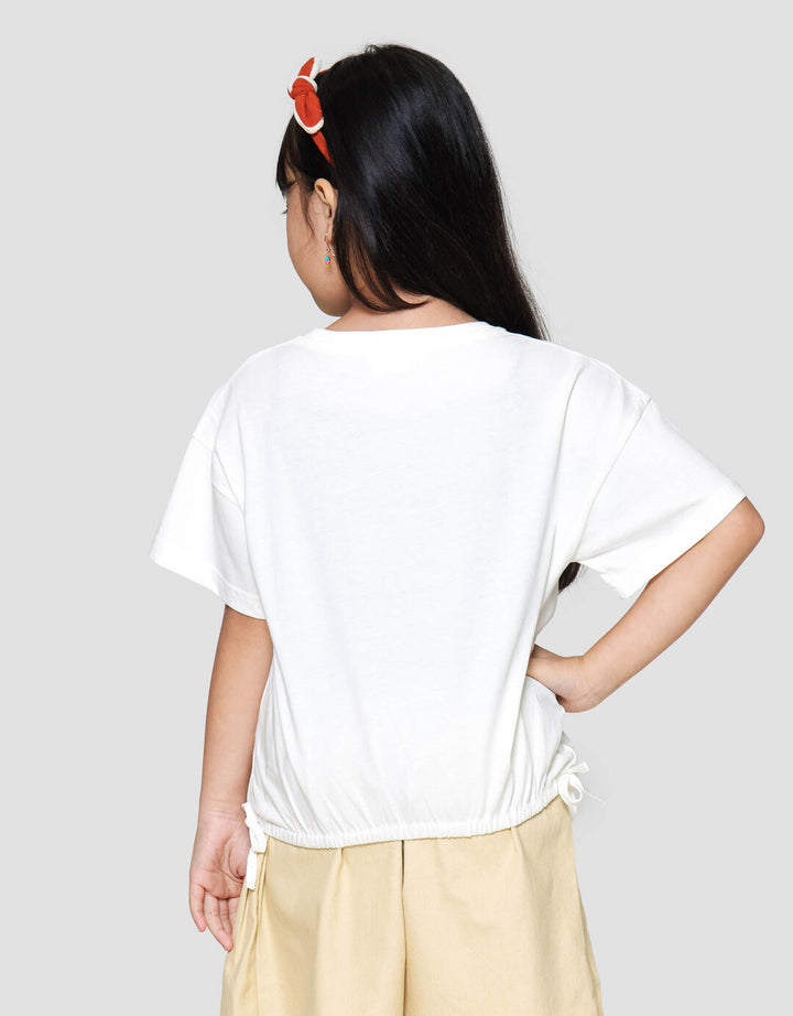 Little M Enzym Pita Samping Kaos Anak Perempuan