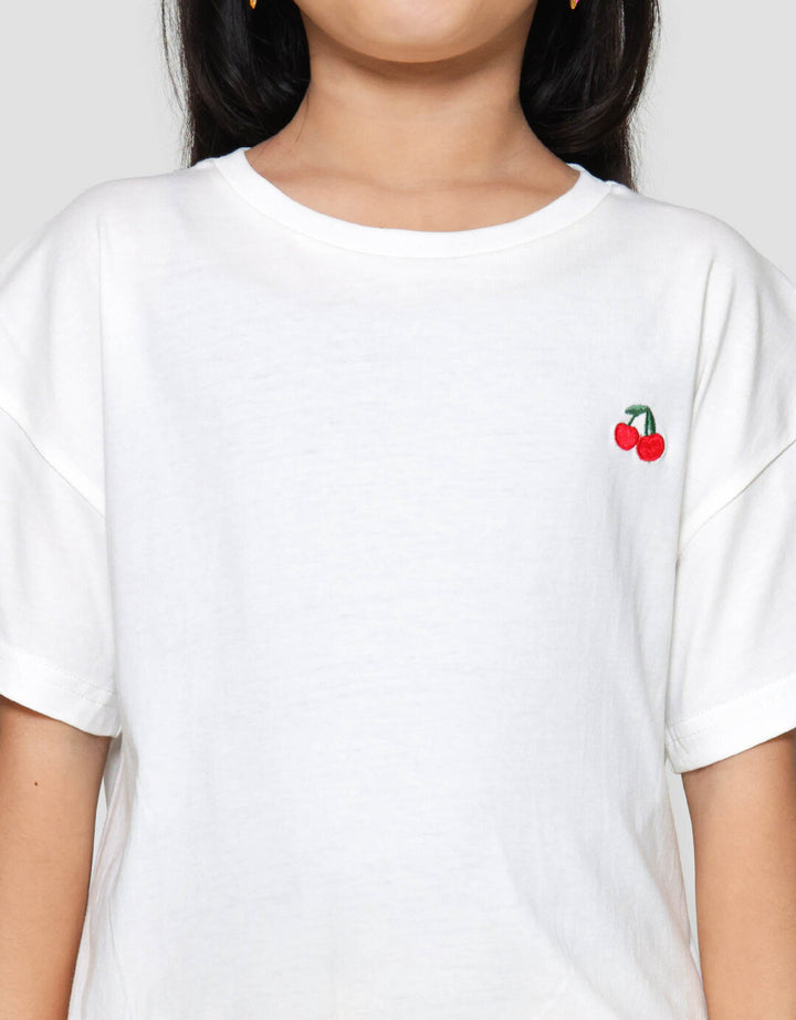 Little M Enzym Pita Samping Kaos Anak Perempuan