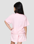 Little M Top Enzym Pita Samping Kaos Anak Perempuan