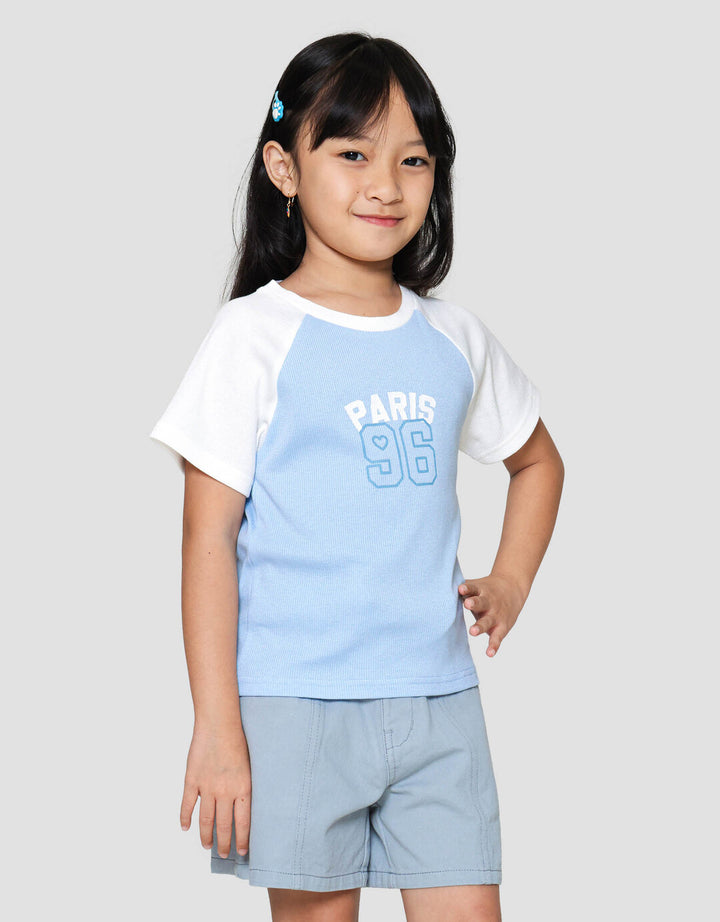 Little M Baby Tee Rib Paris Kaos Anak Perempuan