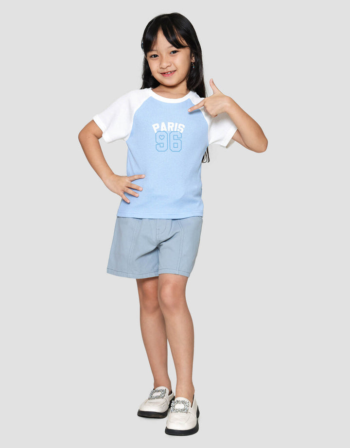 Little M Baby Tee Rib Paris Kaos Anak Perempuan