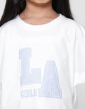 Little M Top Oversize Graphic Varsity Kaos Anak Perempuan