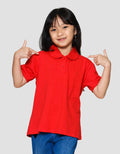 Little M Polo Kerah Bulat With Bordir Kaos Anak Perempuan
