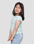 Little M Stripe With Crochet Kaos Anak Perempuan