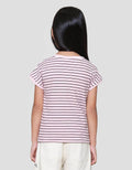 Little M Rib Top Simply Stripe Kaos Anak Perempuan