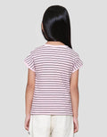 Little M Rib Top Simply Stripe Kaos Anak Perempuan