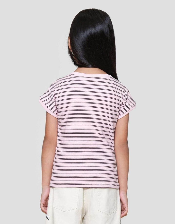 Little M Rib Top Simply Stripe Kaos Anak Perempuan
