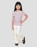 Little M Rib Top Simply Stripe Kaos Anak Perempuan