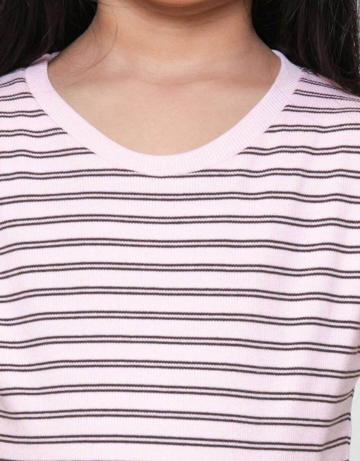 Little M Rib Top Simply Stripe Kaos Anak Perempuan