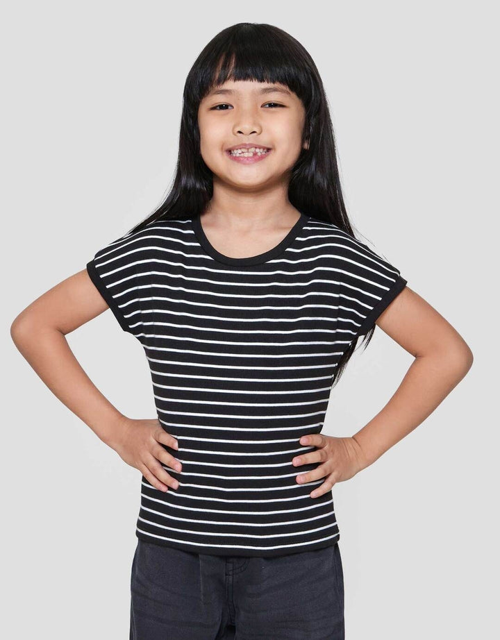 Little M Rib Top Stripe Kaos Anak Perempuan