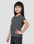Little M Rib Top Stripe Kaos Anak Perempuan
