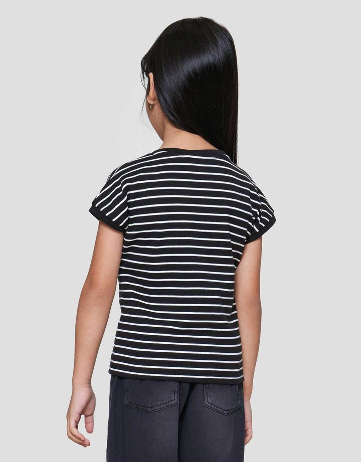 Little M Rib Top Stripe Kaos Anak Perempuan