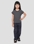 Little M Rib Top Stripe Kaos Anak Perempuan