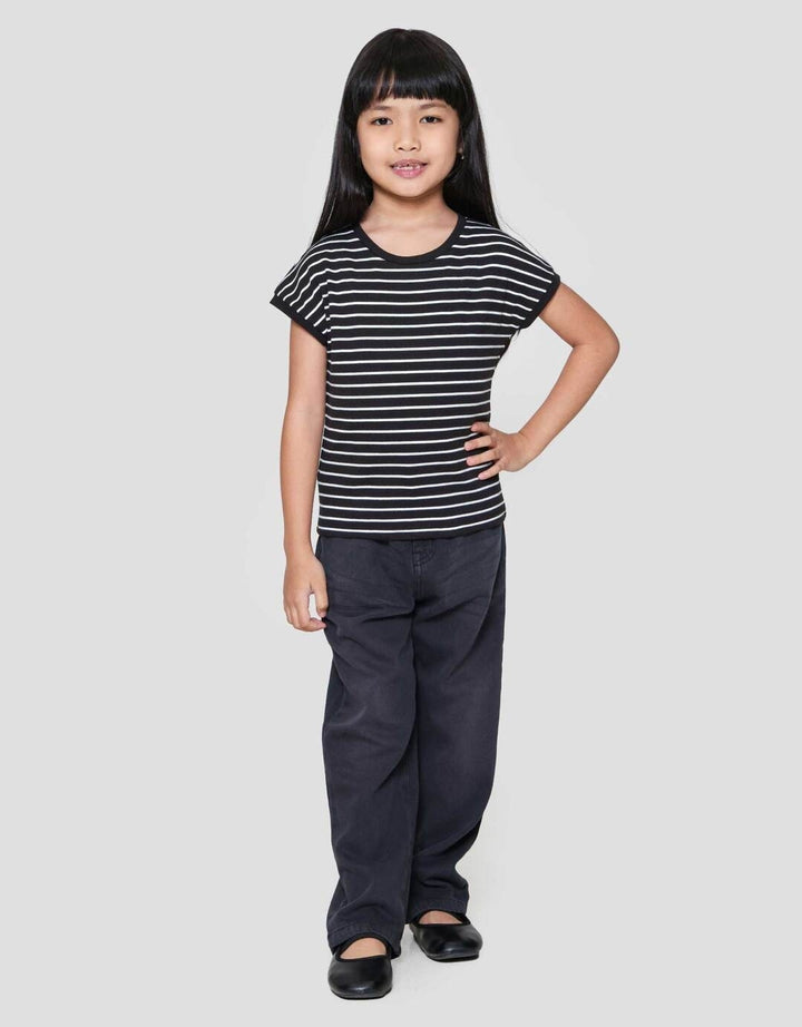 Little M Rib Top Stripe Kaos Anak Perempuan
