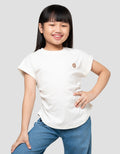 Little M Crop Kerut Samping Kaos Anak Perempuan