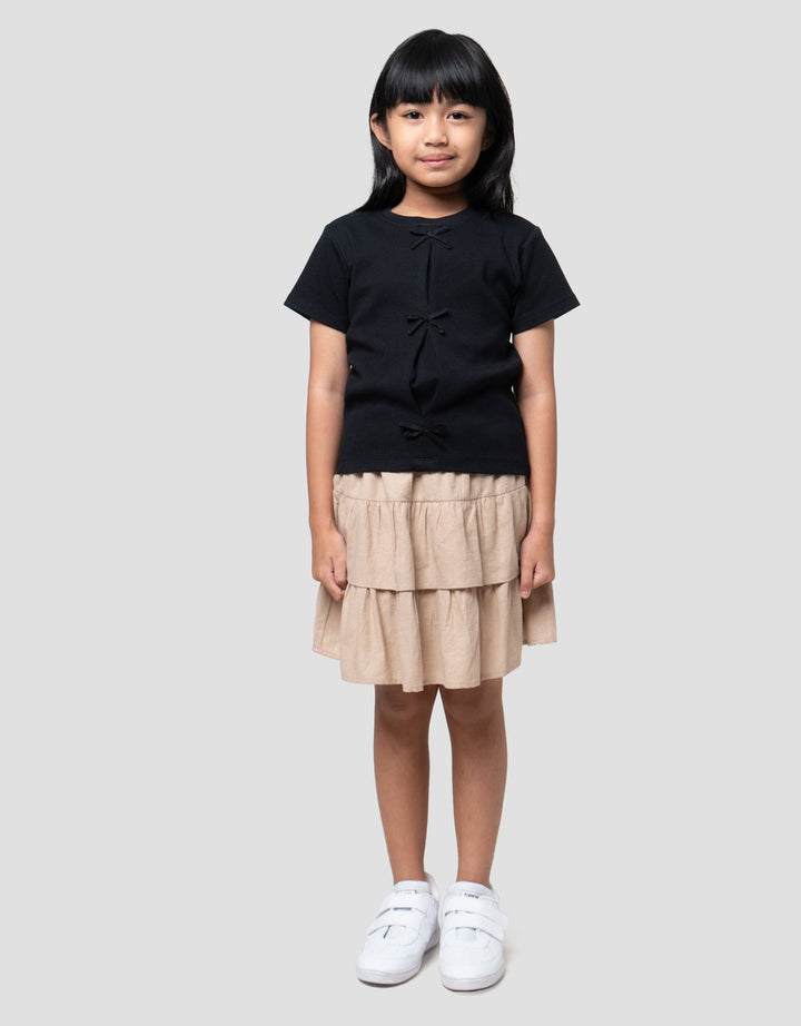Little M Top Rib Pita Kaos Anak Perempuan