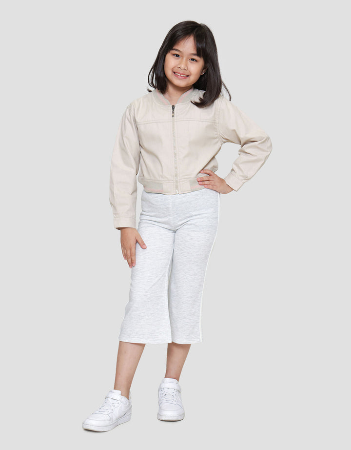Little M Stripe Manset Jaket Anak Perempuan