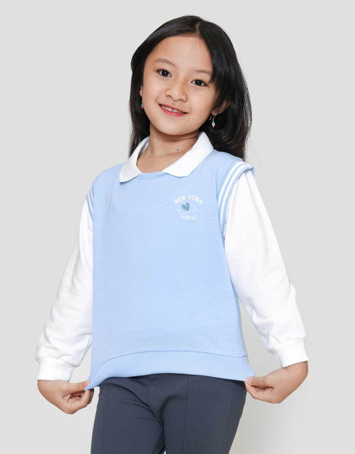 Little M 2In1 Kerah Bulat Sweater Anak Perempuan