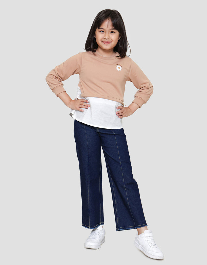 Little M Serut With Bordir Sweater Anak Perempuan