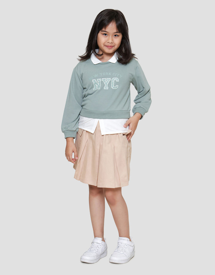 Little M 2In1 Boxy Sweater Anak Perempuan