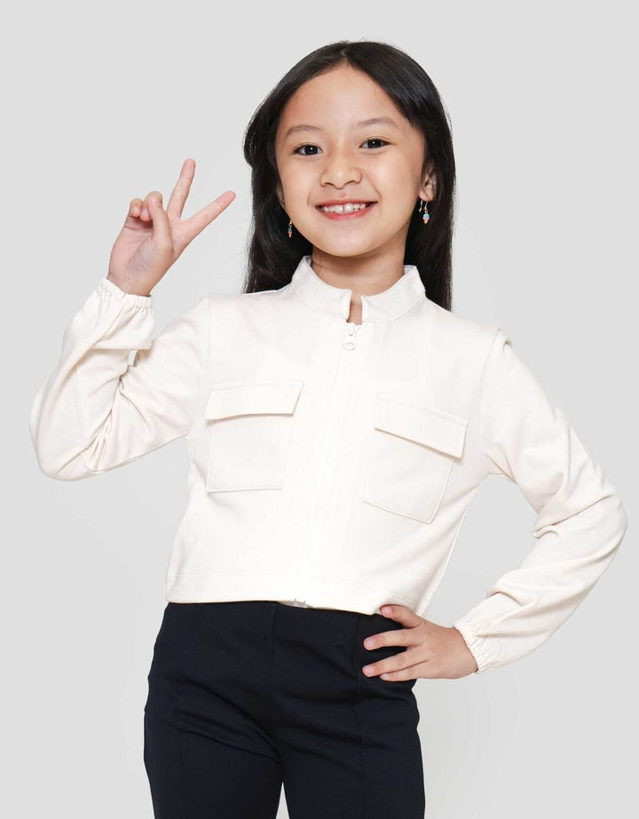 Little M Pocket Jaket Crop Anak Perempuan