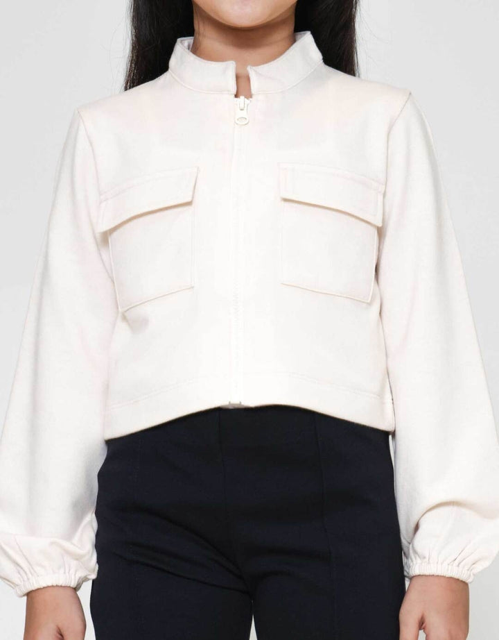 Little M Pocket Jaket Crop Anak Perempuan