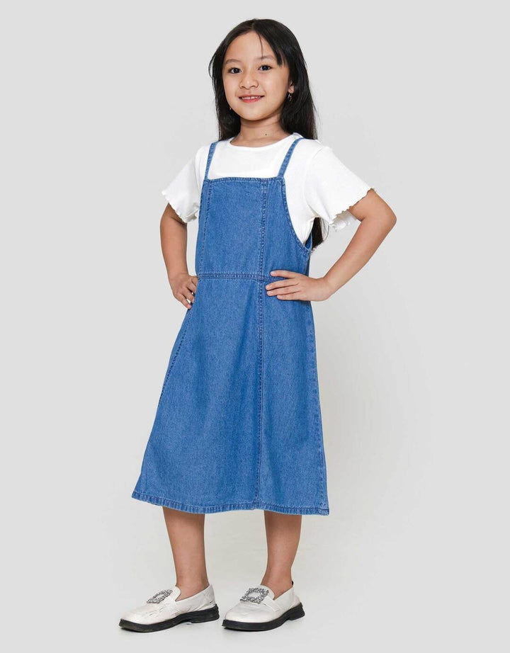 Little M Short Sleeve Midi Dress 2 Pcs Rib Knit