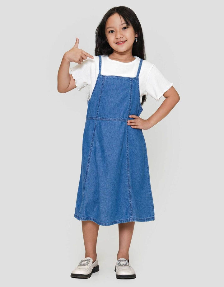 Little M Short Sleeve Midi Dress 2 Pcs Rib Knit