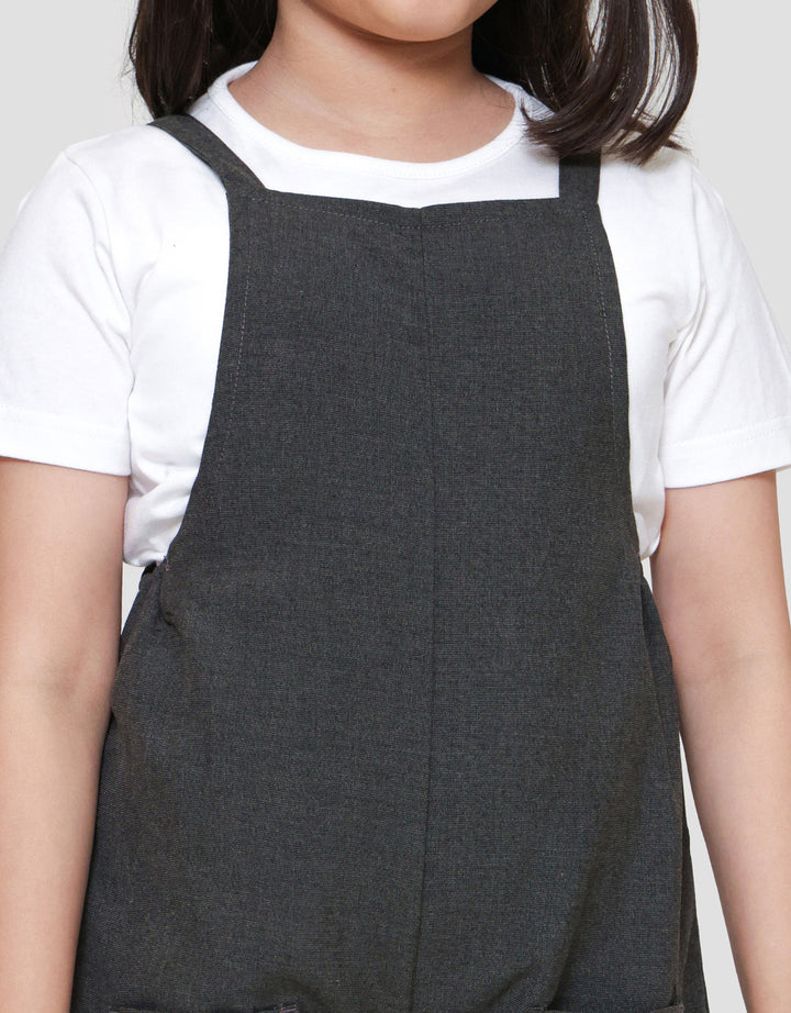 Little M Overall Short 2 Pcs Midi Dress Anak Perempuan