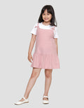 Little M 2 Pcs Tali Pita Midi Dress Anak Perempuan
