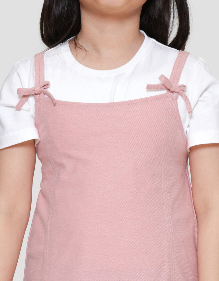 Little M 2 Pcs Tali Pita Midi Dress Anak Perempuan