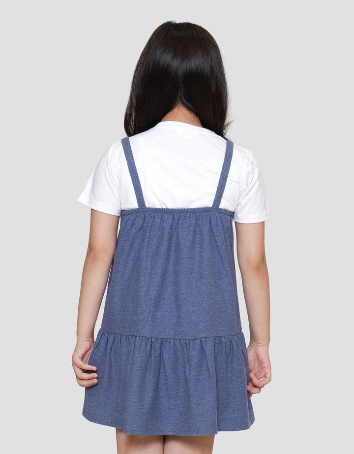 Little M 2 Pcs Tali Pita Midi Dress Anak Perempuan