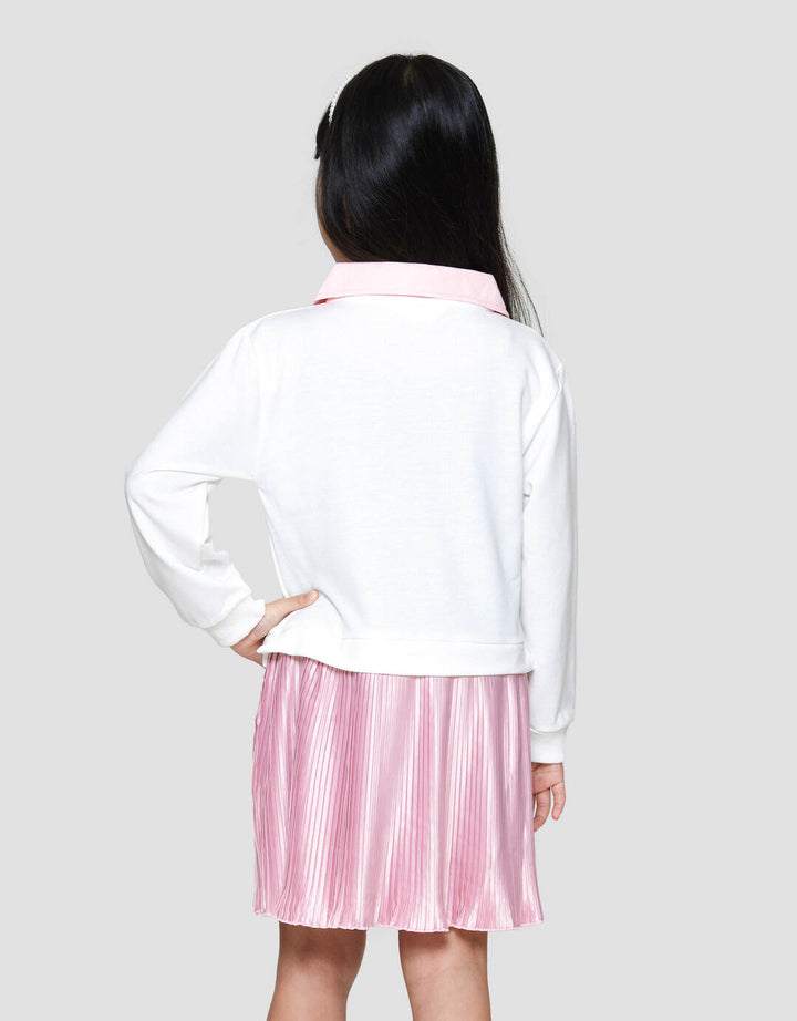 Little M Plisket Kombi Dress Anak Perempuan