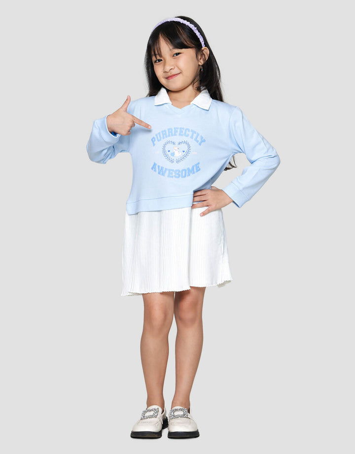 Little M Plisket Kombi Dress Anak Perempuan